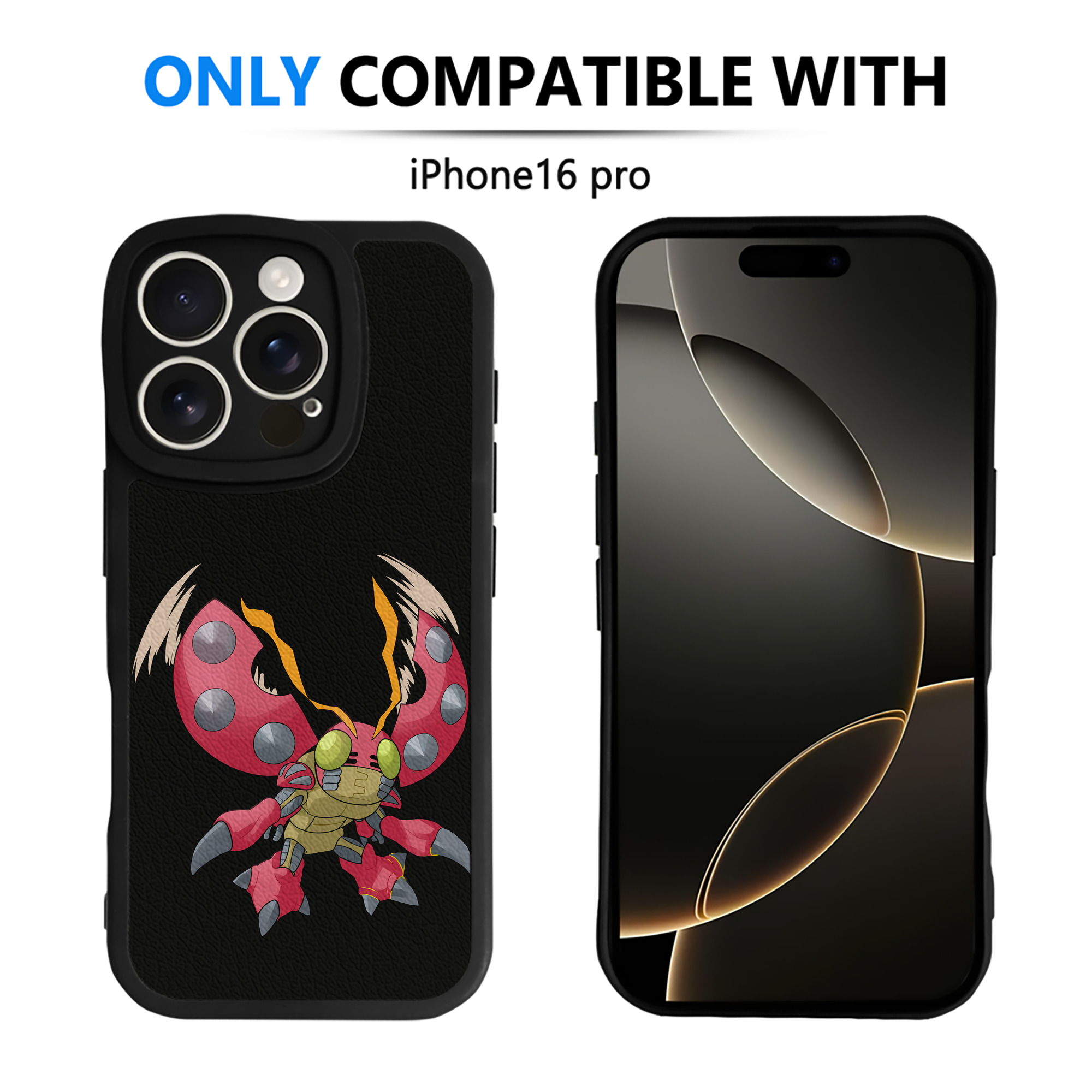 （画像用） Digimon デジタルモンスター/デジモン 【iPhone 16シリーズ対応】シリコンスマホケース（レザー調） 材質：シリコン